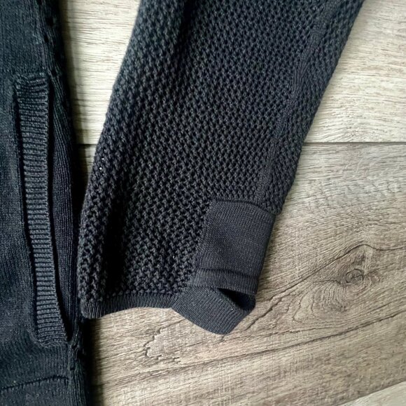 Lululemon Still Movement Open Split Back Hooded Knit Cardigan Yoga Athleisure - Picture 6 of 7